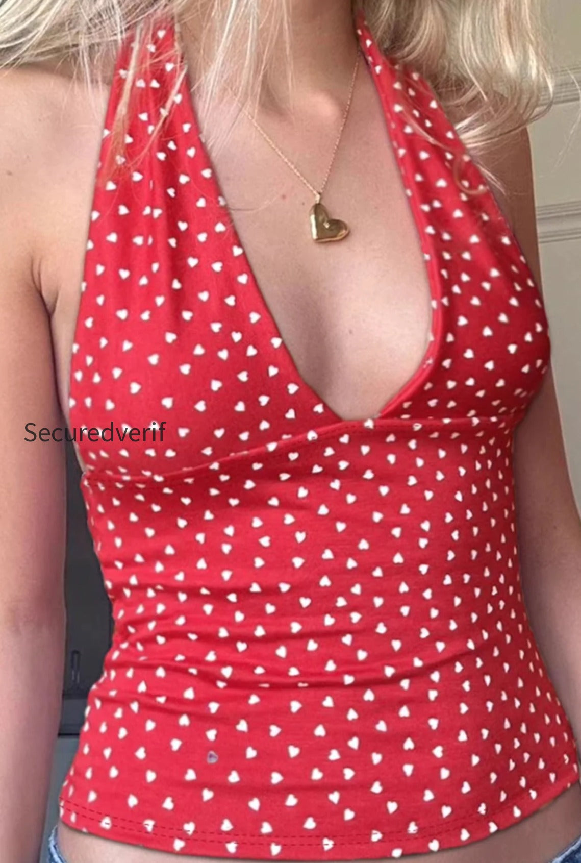 plaid-tie-deep-v-tank-top