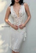 sexy-lace-trim-tie-back-slim-skirt-set