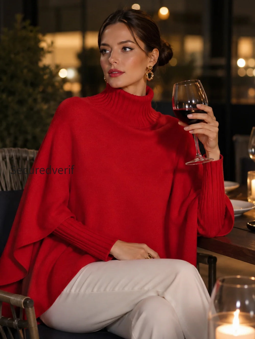 turtleneck-asymmetrical-knit-poncho-sweater
