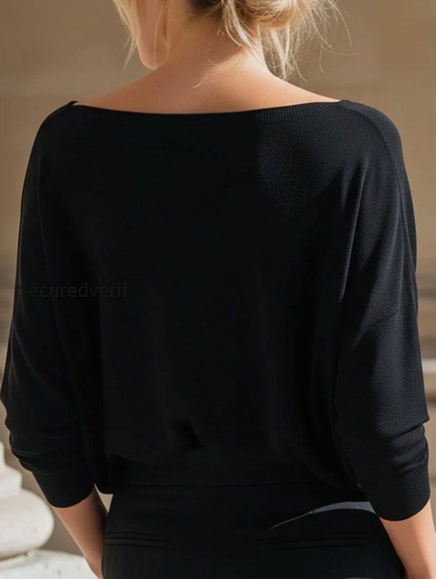 relaxed-off-shoulder-batwing-sleeve-knit-top